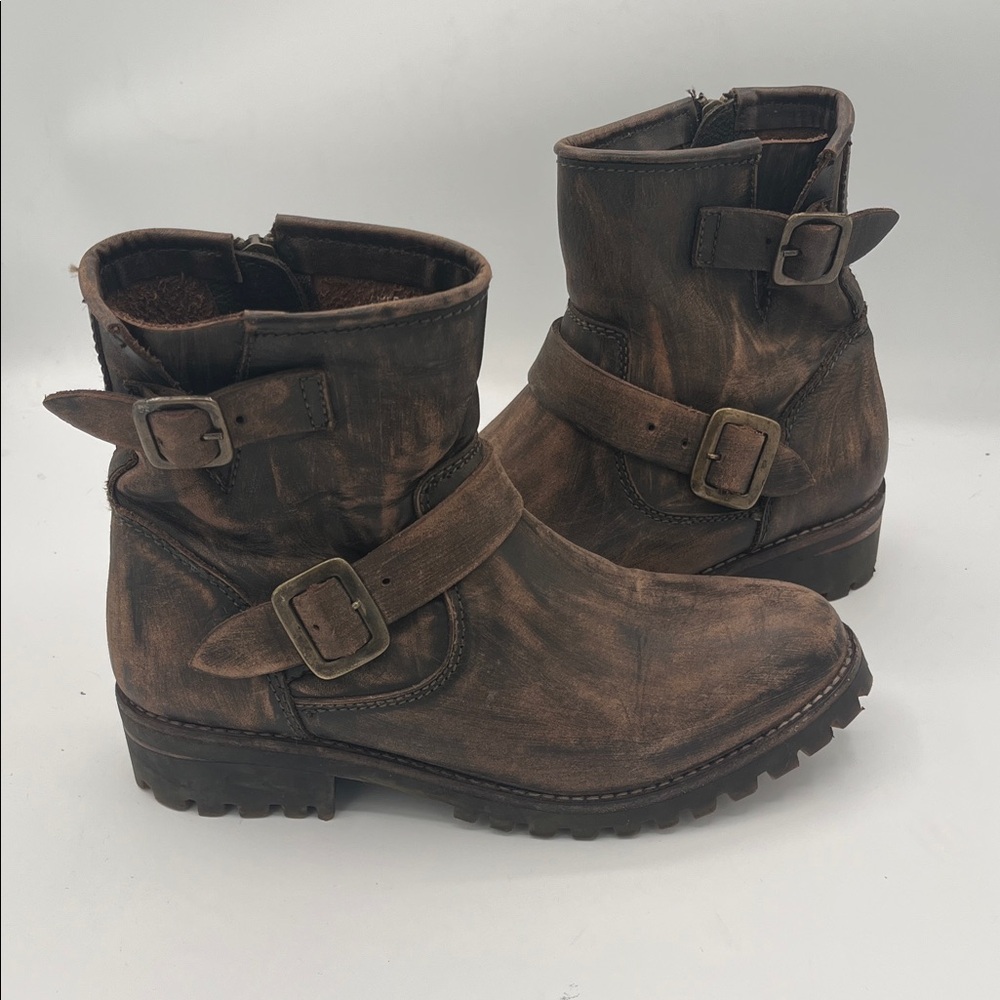 Freebird by Steven Distressed Brown Ankle Boots